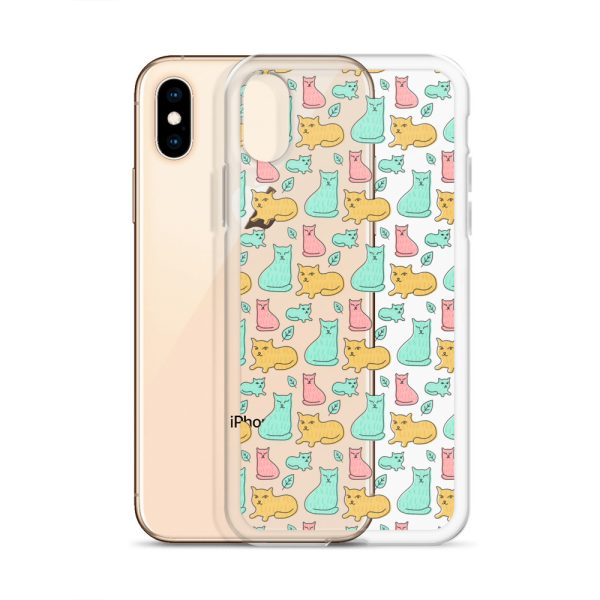 clear-case-for-iphone-iphone-x-xs-case-with-phone-6a1d6df61555d.jpg Cat Cute Colorful iPhone Clear Case