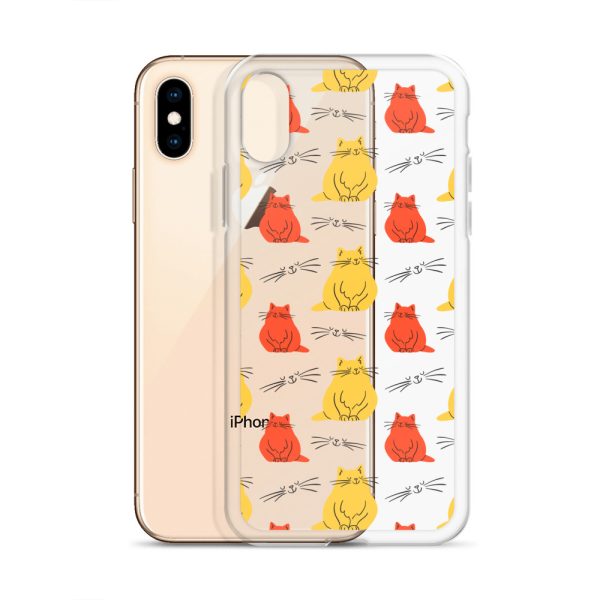 Abstract Colorful Cats iPhone Clear Case