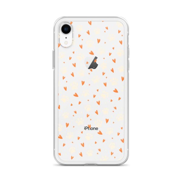 Paws Prints Hearts iPhone Clear Case
