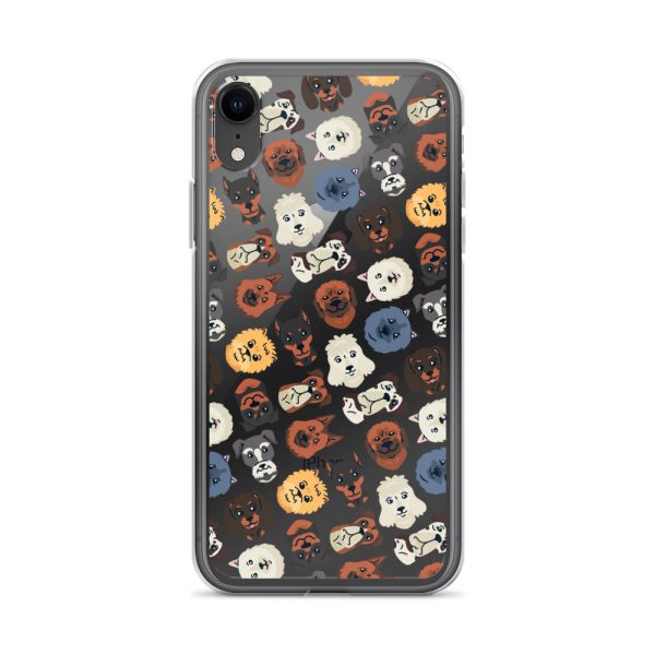 Dog Heads Seamless iPhone Clear Case
