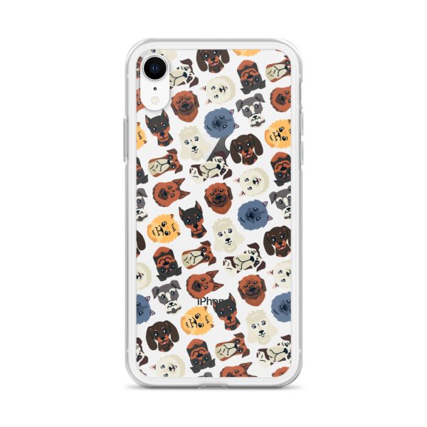 Dog Heads Seamless iPhone Clear Case