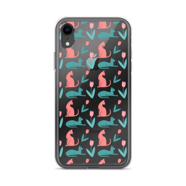 clear-case-for-iphone-iphone-xr-case-on-phone-6a1d6dc357056.jpg Cat Silhouettes iPhone Clear Case