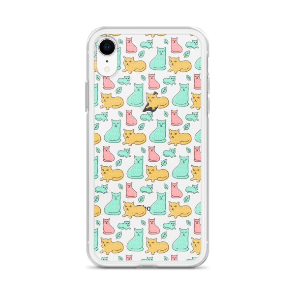 clear-case-for-iphone-iphone-xr-case-on-phone-6a1d6df615742.jpg Cat Cute Colorful iPhone Clear Case