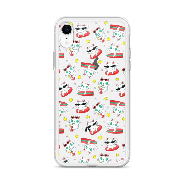 clear-case-for-iphone-iphone-xr-case-on-phone-6a1d6f6aa0a3b.jpg Cat Surfing iPhone Clear Case