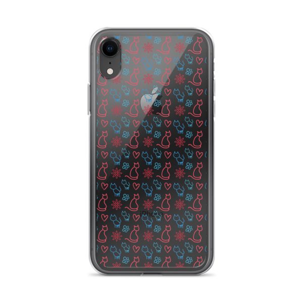 clear-case-for-iphone-iphone-xr-case-on-phone-6a1d6fc0b1890.jpg Cats and Flowers iPhone Clear Case