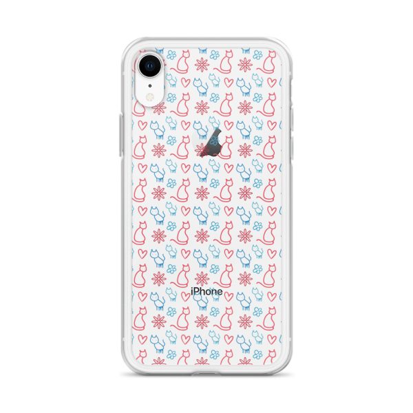 clear-case-for-iphone-iphone-xr-case-on-phone-6a1d6fc0b191f.jpg Cats and Flowers iPhone Clear Case