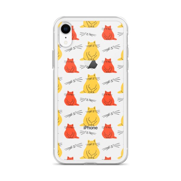 Abstract Colorful Cats iPhone Clear Case