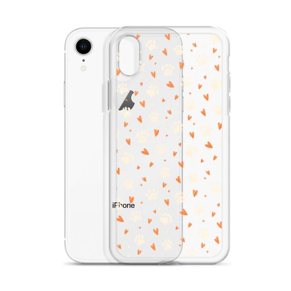 Paws Prints Hearts iPhone Clear Case