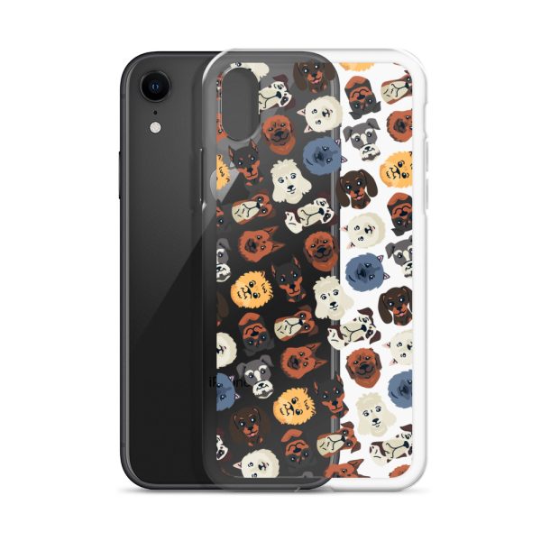Dog Heads Seamless iPhone Clear Case