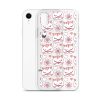 Cat Flowers and Hearts iPhone Clear Case