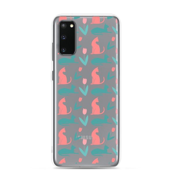 Cat Silhouettes Samsung Clear Case