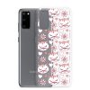 Cat Flowers and Hearts Samsung Clear Case