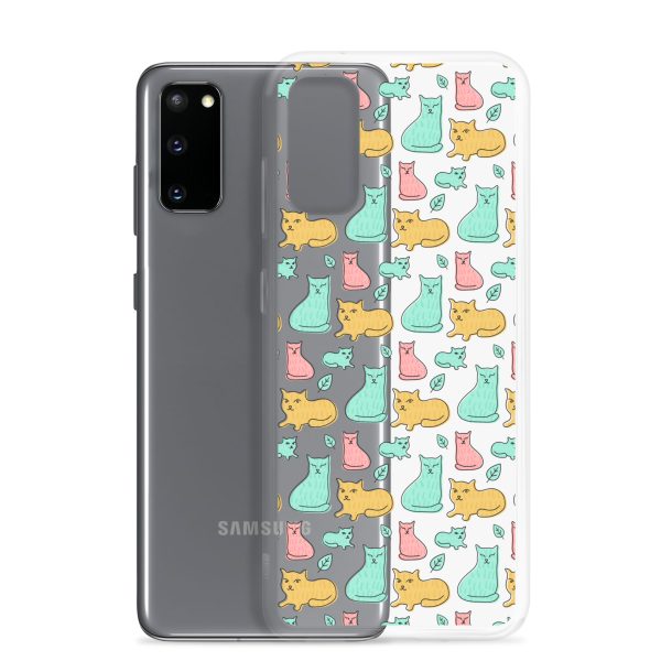 Cat Cute Colorful Samsung Clear Case