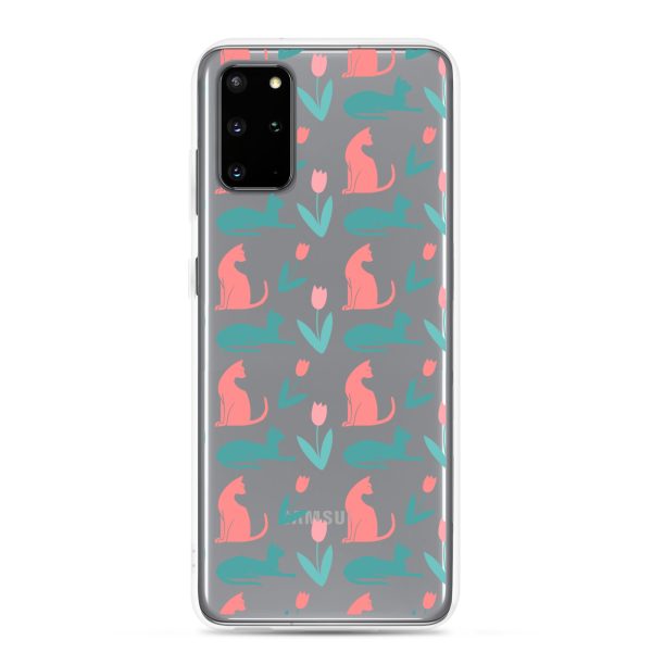 Cat Silhouettes Samsung Clear Case