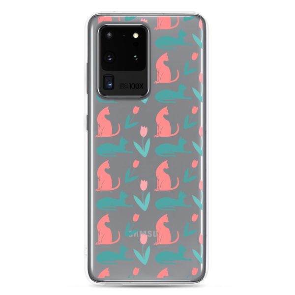 Cat Silhouettes Samsung Clear Case