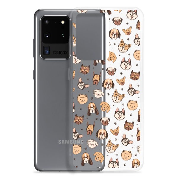 Cute Dog Breeds Samsung Clear Case