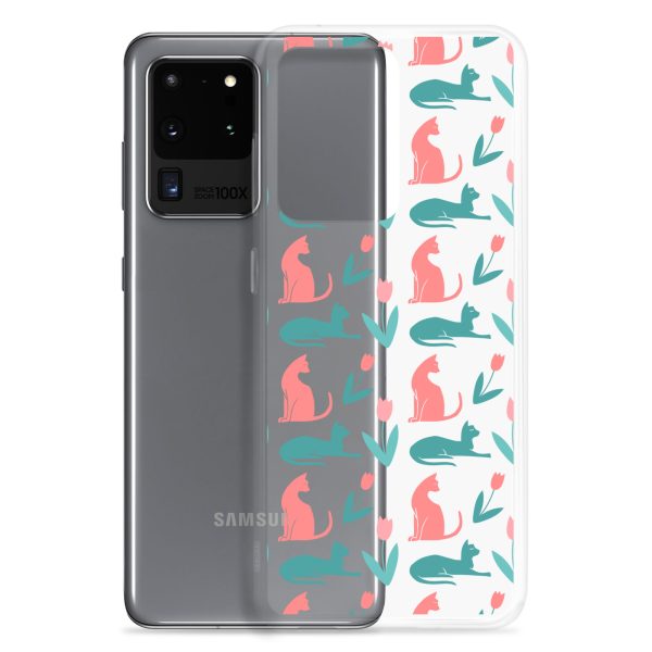 Cat Silhouettes Samsung Clear Case