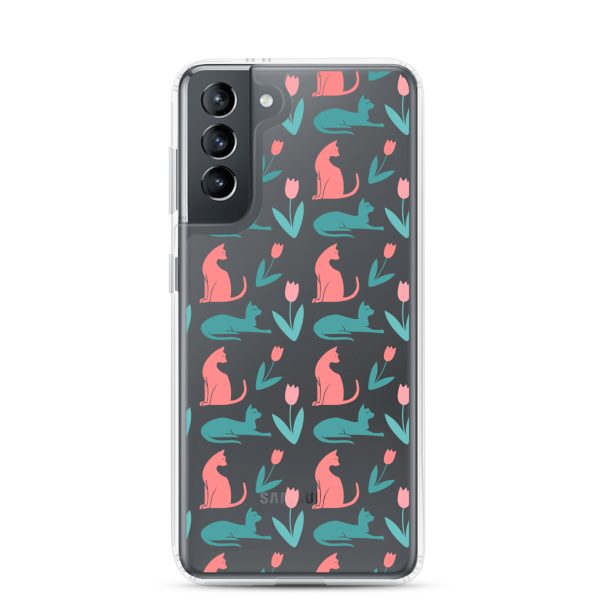 Cat Silhouettes Samsung Clear Case
