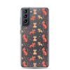 Cat Silhouettes Seamless Samsung Clear Case