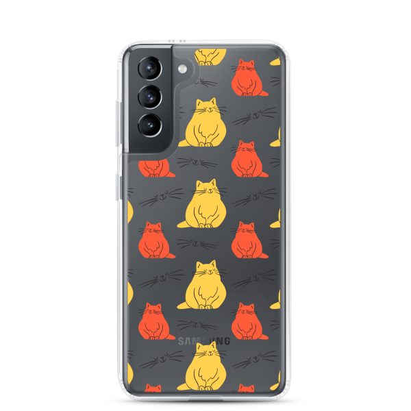 clear-case-for-samsung-samsung-galaxy-s21-case-on-phone-6a1e7c8dda825.jpg Abstract Colorful Cats Samsung Clear Case