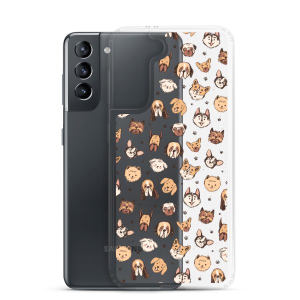 Cute Dog Breeds Samsung Clear Case