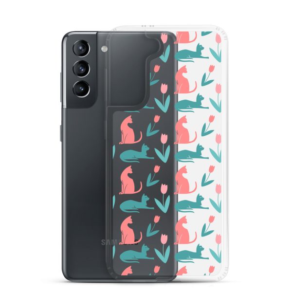 Cat Silhouettes Samsung Clear Case