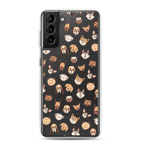 Cute Dog Breeds Samsung Clear Case