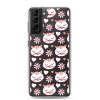 Cat Flowers and Hearts Samsung Clear Case