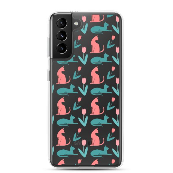 Cat Silhouettes Samsung Clear Case