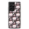 Cat Flowers and Hearts Samsung Clear Case