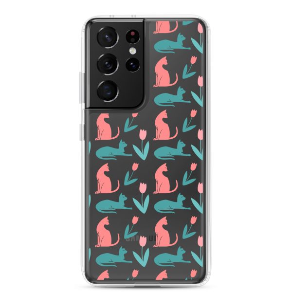 Cat Silhouettes Samsung Clear Case