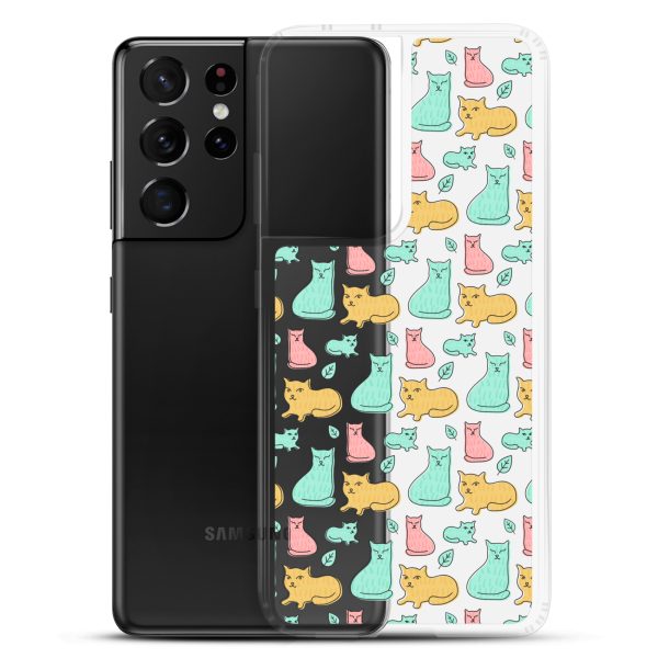 Cat Cute Colorful Samsung Clear Case