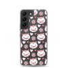 Cat Flowers and Hearts Samsung Clear Case