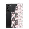 Cat Flowers and Hearts Samsung Clear Case