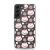 Cat Flowers and Hearts Samsung Clear Case