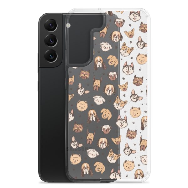 Cute Dog Breeds Samsung Clear Case
