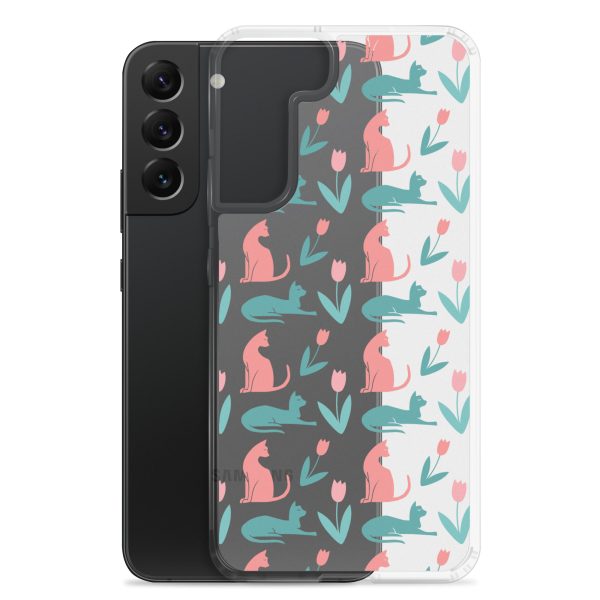 Cat Silhouettes Samsung Clear Case