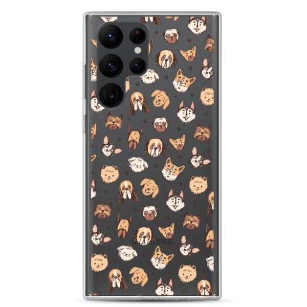 Cute Dog Breeds Samsung Clear Case