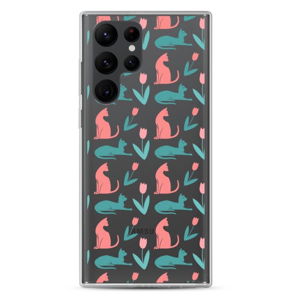 Cat Silhouettes Samsung Clear Case