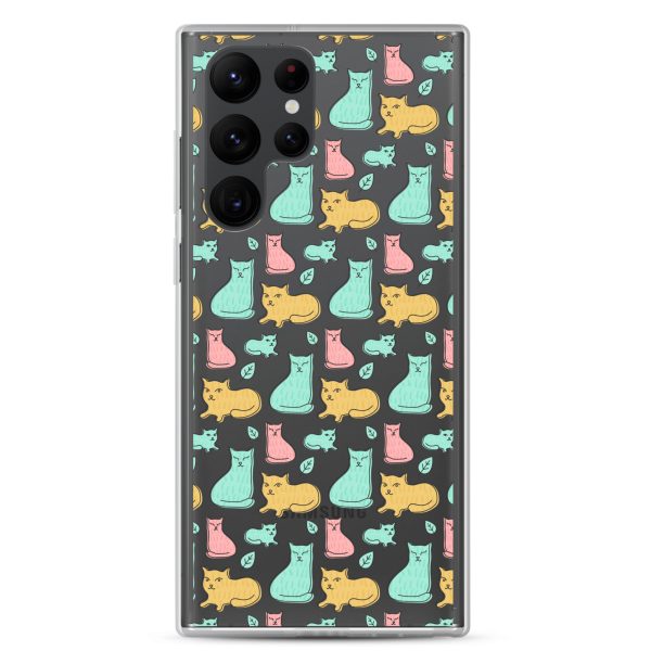 Cat Cute Colorful Samsung Clear Case