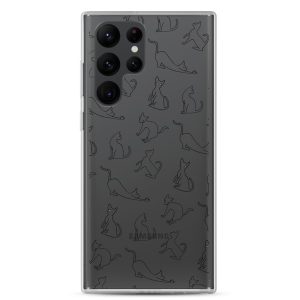 Cat Outline Samsung Clear Case