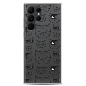 Cartoonish Cat Samsung Clear Case
