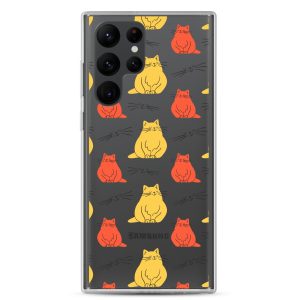Abstract Colorful Cats Samsung Clear Case