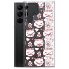 Cat Flowers and Hearts Samsung Clear Case