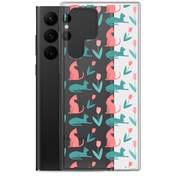 Cat Silhouettes Samsung Clear Case