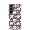 Cat Flowers and Hearts Samsung Clear Case