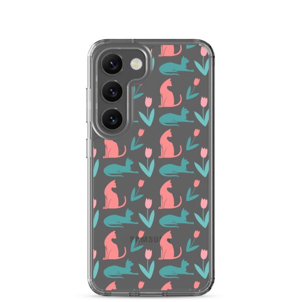 Cat Silhouettes Samsung Clear Case