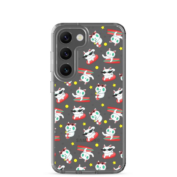 clear-case-for-samsung-samsung-galaxy-s23-case-on-phone-6a1e7bb381b54.jpg Cat Surfing Samsung Clear Case