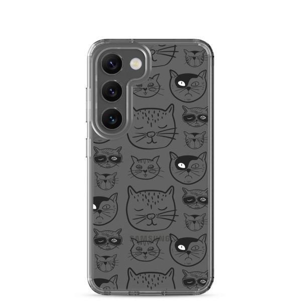 clear-case-for-samsung-samsung-galaxy-s23-case-on-phone-6a1e7c42f0f10.jpg Cartoonish Cat Samsung Clear Case
