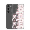 Cat Flowers and Hearts Samsung Clear Case